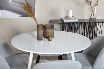 Plaza Matbord Runt med 4 Velvet Matstol Manchester - Möbler - Matplats - Matgrupp & matbord med stolar