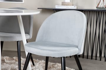 Plaza Matbord Runt med 4 Velvet Matstol Manchester - Möbler - Matplats - Matgrupp & matbord med stolar