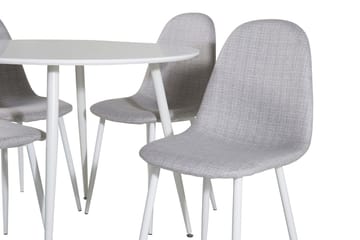 Plaza Matbord Runt med 4 Polar Matstol - Möbler - Matplats - Matgrupp & matbord med stolar