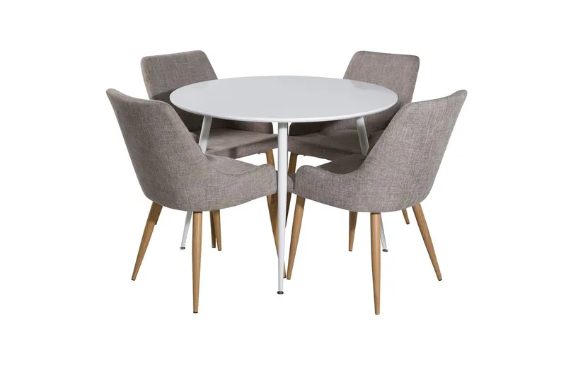 Plaza Matbord Runt med 4 Plaza Matstol - Möbler - Matplats - Matgrupp & matbord med stolar