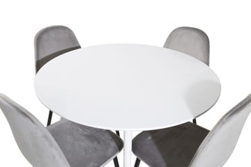 Plaza Matbord Runt med 4 Polar Köksstol - Möbler - Matplats - Matgrupp & matbord med stolar