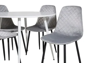 Plaza Matbord Runt med 4 Polar Matstol - Möbler - Matplats - Matgrupp & matbord med stolar