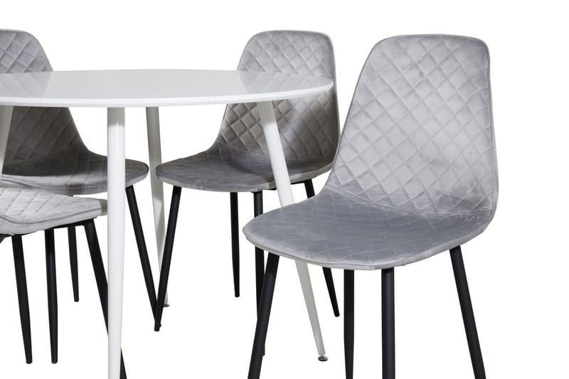 Plaza Matbord Runt med 4 Polar Matstol - Möbler - Matplats - Matgrupp & matbord med stolar