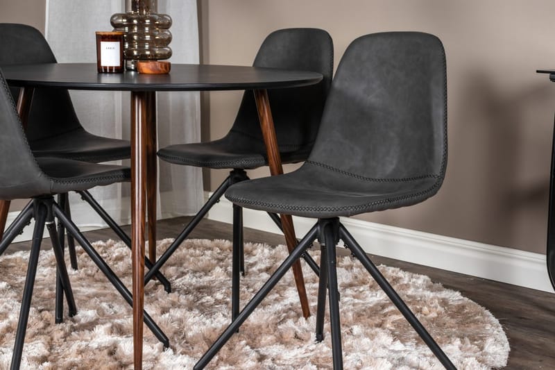 Plaza Matbord Runt med 4 Polar Matstol - Möbler - Matplats - Matgrupp & matbord med stolar