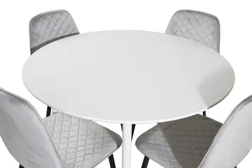 Plaza Matbord Runt med 4 Polar Matstol - Möbler - Matplats - Matgrupp & matbord med stolar
