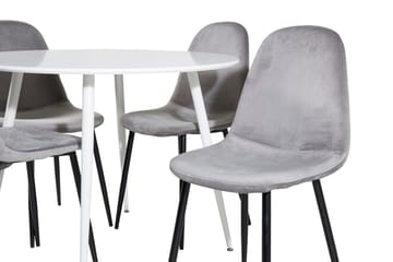 Plaza Matbord Runt med 4 Polar Köksstol - Möbler - Matplats - Matgrupp & matbord med stolar