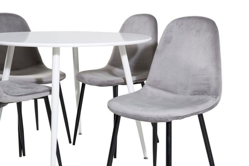 Plaza Matbord Runt med 4 Polar Köksstol - Möbler - Matplats - Matgrupp & matbord med stolar