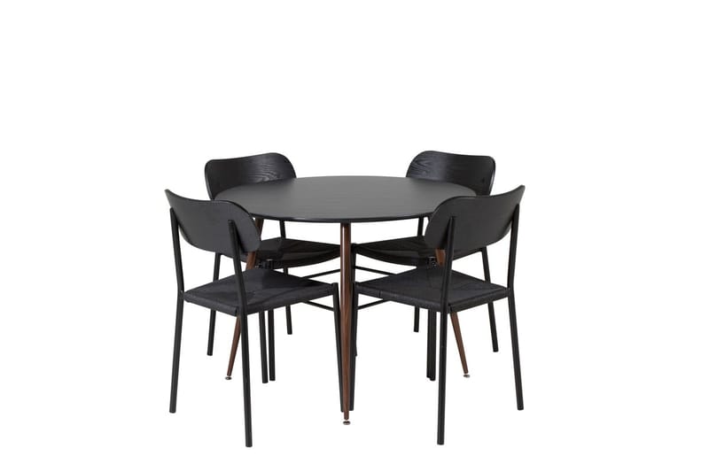 Plaza Matbord Runt med 4 Polly Matstol - Möbler - Matplats - Matgrupp & matbord med stolar