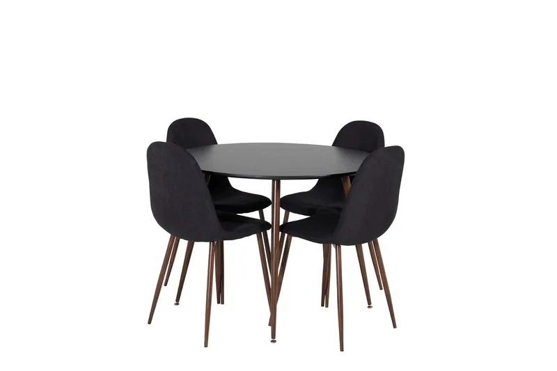 Plaza Matbord Runt med 4 Polar Matstol - Möbler - Matplats - Matgrupp & matbord med stolar