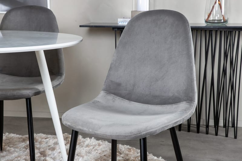 Plaza Matbord Runt med 4 Polar Köksstol - Möbler - Matplats - Matgrupp & matbord med stolar