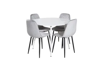 Plaza Matbord Runt med 4 Polar Matstol - Möbler - Matplats - Matgrupp & matbord med stolar