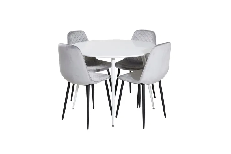 Plaza Matbord Runt med 4 Polar Matstol - Möbler - Matplats - Matgrupp & matbord med stolar