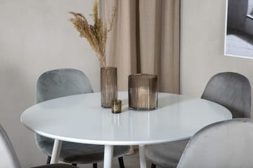 Plaza Matbord Runt med 4 Polar Köksstol - Möbler - Matplats - Matgrupp & matbord med stolar