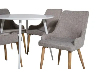 Plaza Matbord Runt med 4 Plaza Matstol - Möbler - Matplats - Matgrupp & matbord med stolar
