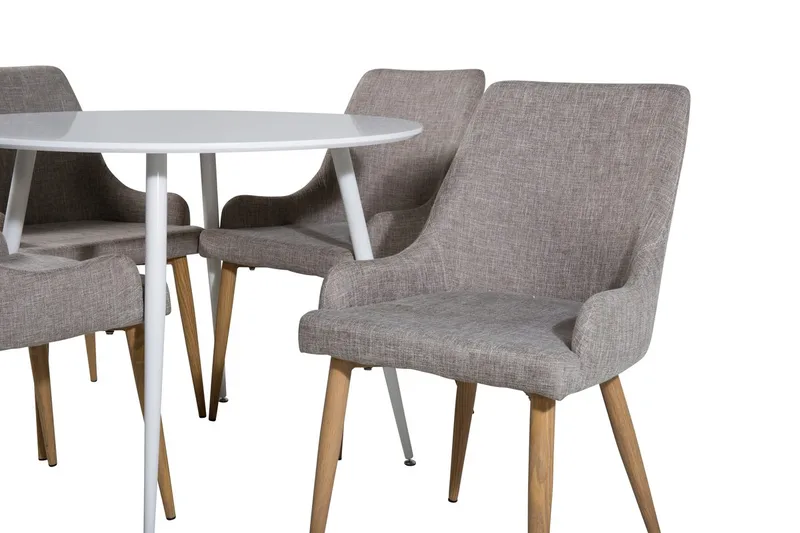 Plaza Matbord Runt med 4 Plaza Matstol - Möbler - Matplats - Matgrupp & matbord med stolar