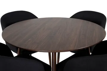 Plaza Matgrupp 100 cm Rund med 4 Arch stolar - Svart - Möbler - Matplats - Matgrupp & matbord med stolar