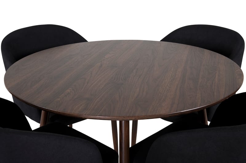 Plaza Matgrupp 100 cm Rund med 4 Arch stolar - Svart - Möbler - Matplats - Matgrupp & matbord med stolar