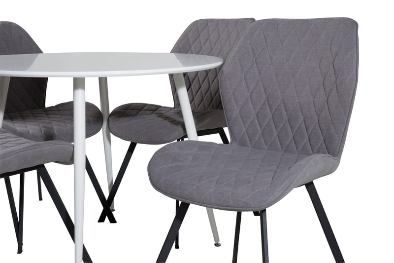 Plaza Matgrupp 100 cm Rund med 4 Gemma stolar - Svart - Möbler - Matplats - Matgrupp & matbord med stolar