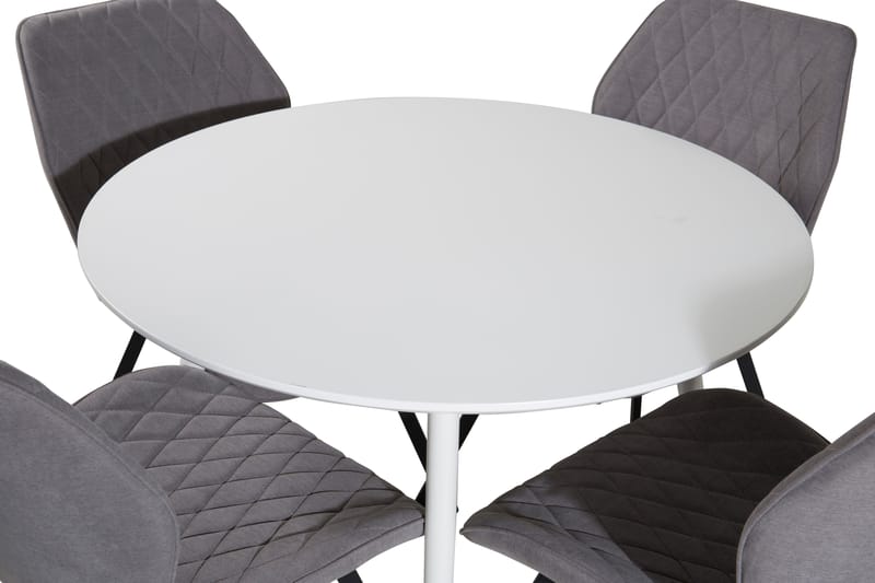 Plaza Matgrupp 100 cm Rund med 4 Gemma stolar - Svart - Möbler - Matplats - Matgrupp & matbord med stolar