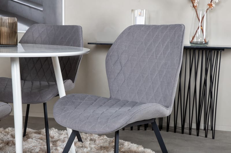 Plaza Matgrupp 100 cm Rund med 4 Gemma stolar - Svart - Möbler - Matplats - Matgrupp & matbord med stolar