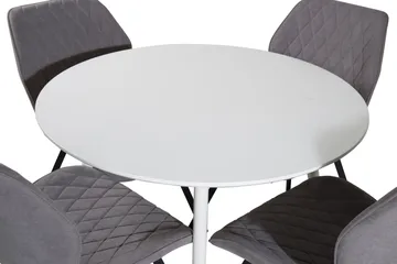 Plaza Matgrupp 100 cm Rund med 4 Gemma stolar - Svart - Möbler - Matplats - Matgrupp & matbord med stolar