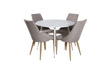 Plaza Matgrupp 100 cm Rund med 4 Leone stolar