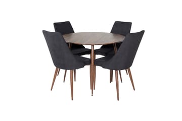 Plaza Matgrupp 100 cm Rund med 4 Leone stolar