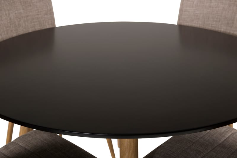Plaza Matgrupp 100 cm Rund med 4 Windu Lyx stolar - Ljusgrå - Möbler - Matplats - Matgrupp & matbord med stolar