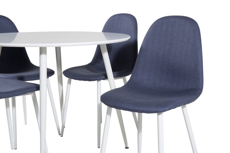 Plaza Matgrupp 100 cm Rund med 4 Polar stolar - Svart - Möbler - Matplats - Matgrupp & matbord med stolar
