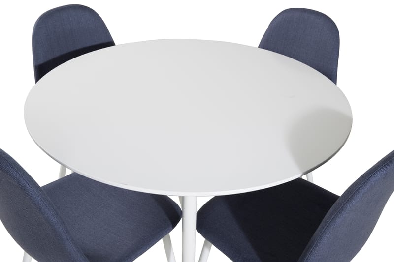 Plaza Matgrupp 100 cm Rund med 4 Polar stolar - Svart - Möbler - Matplats - Matgrupp & matbord med stolar