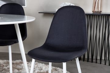 Plaza Matgrupp 100 cm Rund med 4 Polar stolar - Svart - Möbler - Matplats - Matgrupp & matbord med stolar