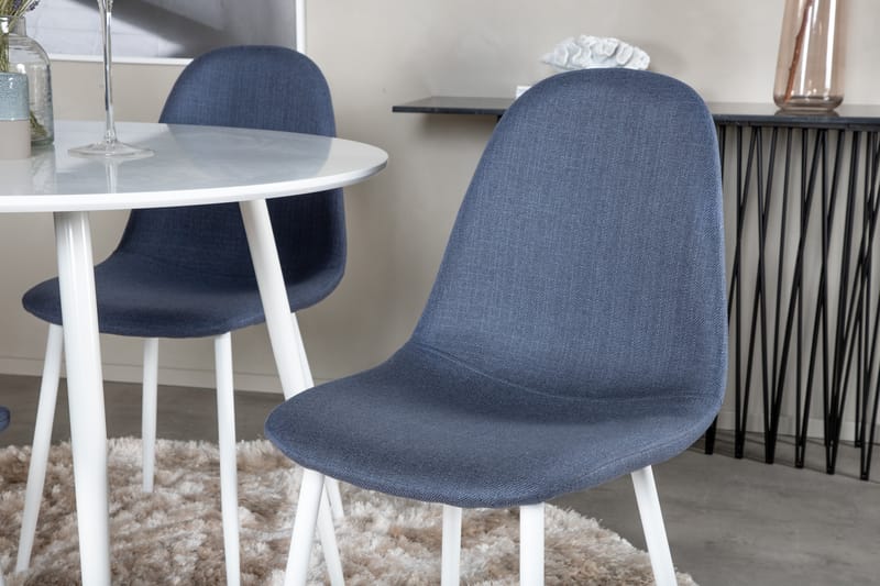 Plaza Matgrupp 100 cm Rund med 4 Polar stolar - Svart - Möbler - Matplats - Matgrupp & matbord med stolar