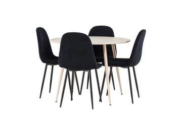 Plaza Matgrupp 100 cm Rund med 4 Polar stolar