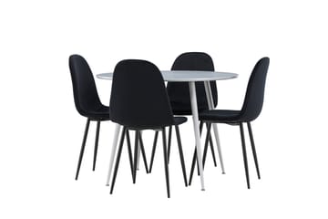 Plaza Matgrupp 100 cm Rund med 4 Polar stolar