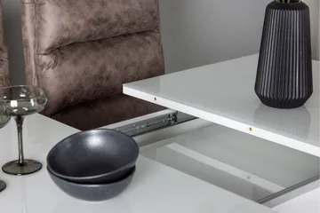 Pluto Matgrupp 120 cm Rektangulär med 4 Zizo stolar - Brun - Möbler - Matplats - Matgrupp & matbord med stolar