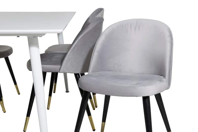 Polar Matbord 180 cm med 6 Valeri Matstol Sammet - Möbler - Matplats - Matgrupp & matbord med stolar