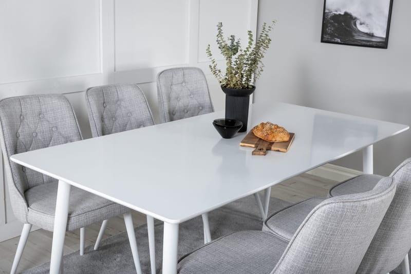 Polar Matbord 180 cm med 6 Velvet Deluxe Matstol - Möbler - Matplats - Matgrupp & matbord med stolar