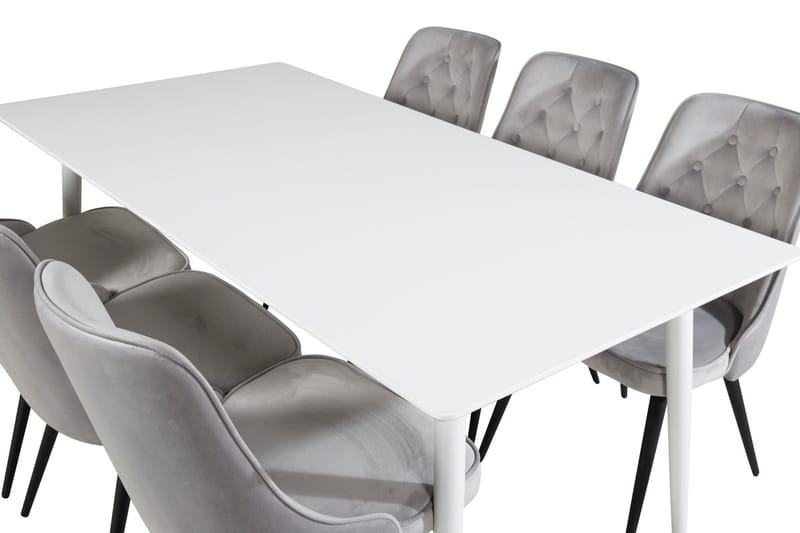 Polar Matbord 180 cm med 6 Velvet Deluxe Sammetstol - Möbler - Matplats - Matgrupp & matbord med stolar