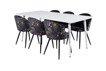 Polar Matbord 180 cm med 6 Velvet Matstol - Möbler - Matplats - Matgrupp & matbord med stolar