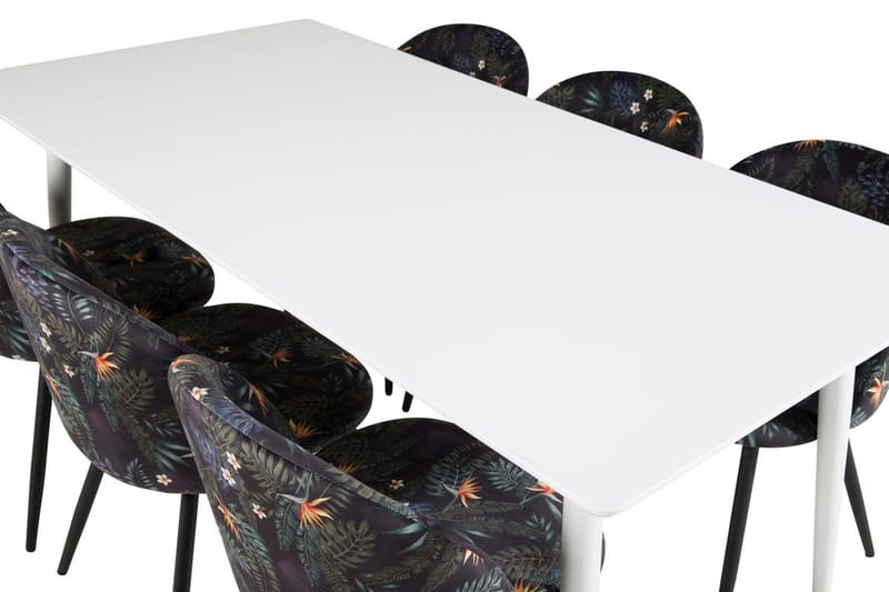 Polar Matbord 180 cm med 6 Velvet Matstol - Möbler - Matplats - Matgrupp & matbord med stolar