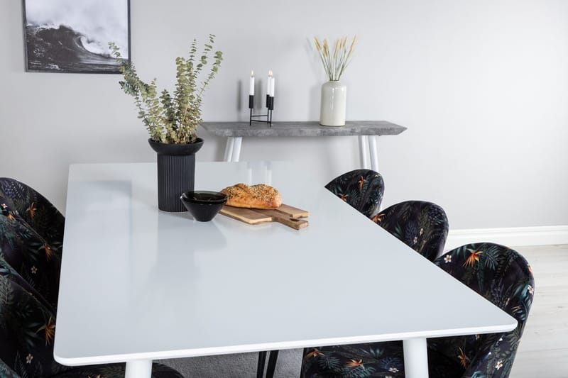 Polar Matbord 180 cm med 6 Velvet Matstol - Möbler - Matplats - Matgrupp & matbord med stolar
