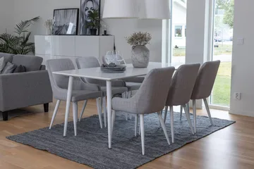 Polar Matbord 180 cm med 6 Plaza Matstol - Möbler - Matplats - Matgrupp & matbord med stolar