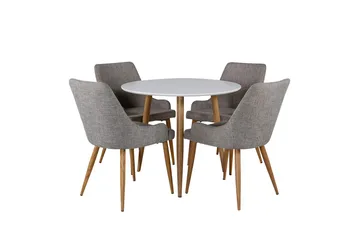 Polar Matbord 90 cm med 4 Plaza Matstol - Möbler - Matplats - Matgrupp & matbord med stolar