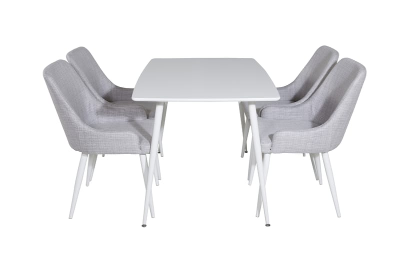 Polar Matgrupp 120 cm Rektangulär med 4 Plaza stolar - Grå - Möbler - Matplats - Matgrupp & matbord med stolar
