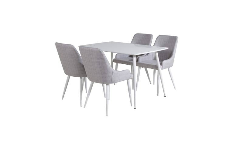 Polar Matgrupp 120 cm Rektangulär med 4 Plaza stolar - Grå - Möbler - Matplats - Matgrupp & matbord med stolar