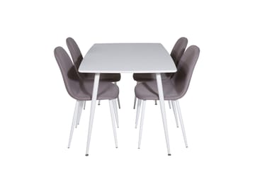 Polar Matgrupp 120 cm Rektangulär med 4 Polar stolar