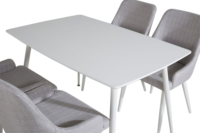 Polar Matgrupp 120 cm Rektangulär med 4 Plaza stolar - Grå - Möbler - Matplats - Matgrupp & matbord med stolar