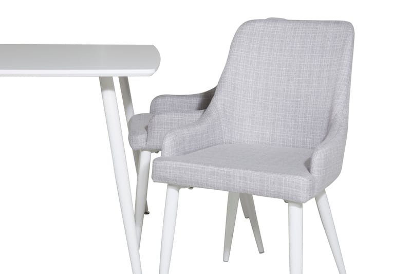 Polar Matgrupp 120 cm Rektangulär med 4 Plaza stolar - Grå - Möbler - Matplats - Matgrupp & matbord med stolar