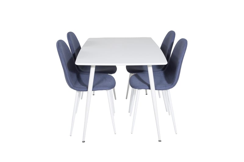 Polar Matgrupp 120 cm Rektangulär med 4 Polar stolar, Blå