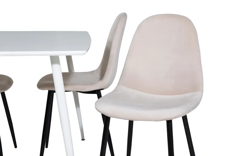 Polar Matgrupp 120 cm Rektangulär med 4 Polar stolar - Beige - Möbler - Matplats - Matgrupp & matbord med stolar